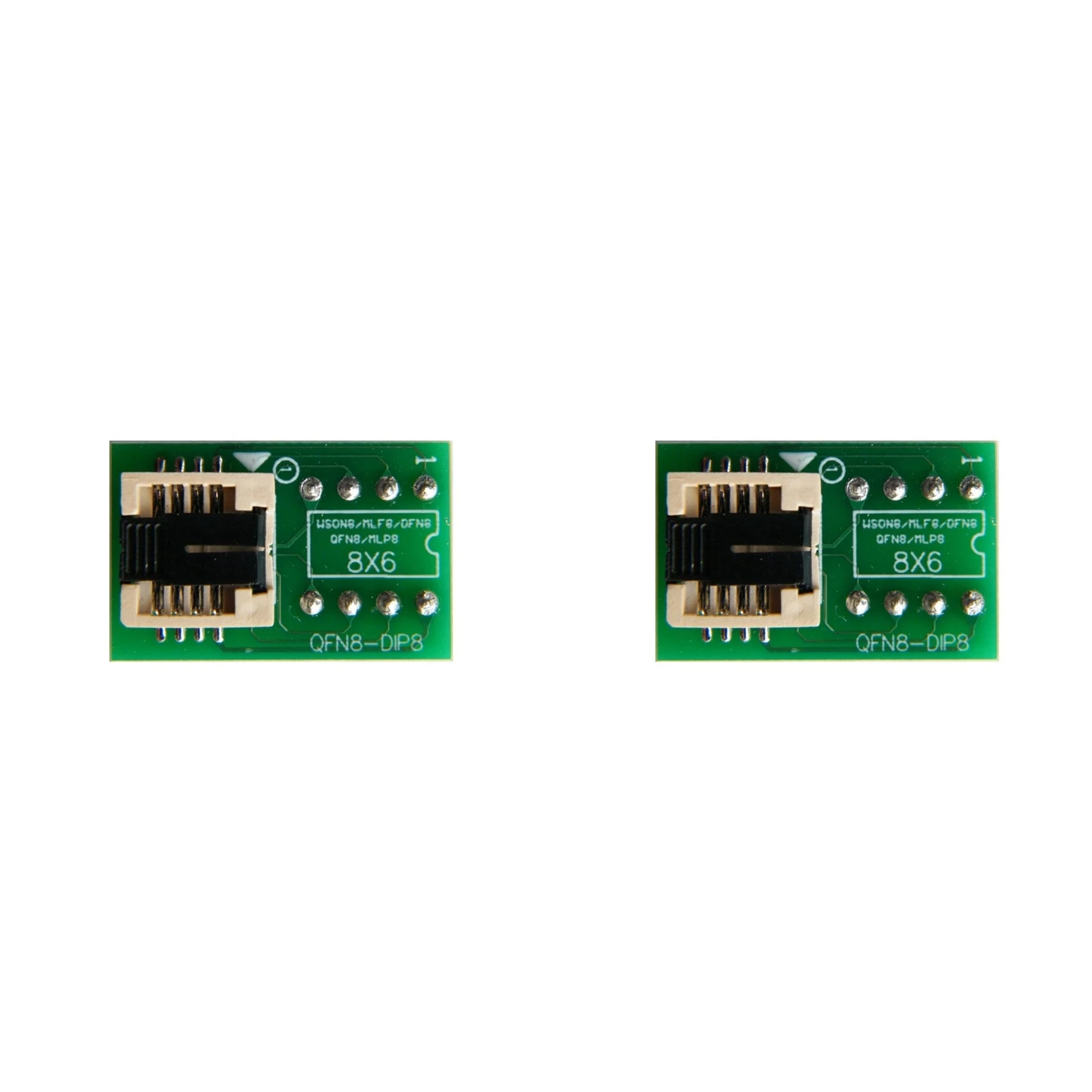 【NEWLY】2X QFN8/WSON8/MLF8/MLP8/DFN8 To DIP8 For CH341A Tl866ii Plus RT809H/F T48 T56 EZP2023 Programmer, 6X8mm IC Chips Socket view 6