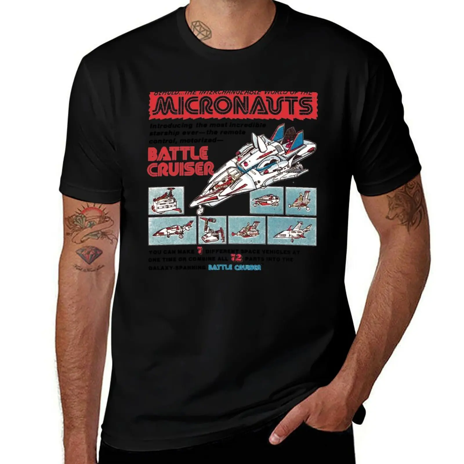 MICRONAUTS TOY ADVERT T-Shirt Basic Casual Short Sleeve Cotton Shirt