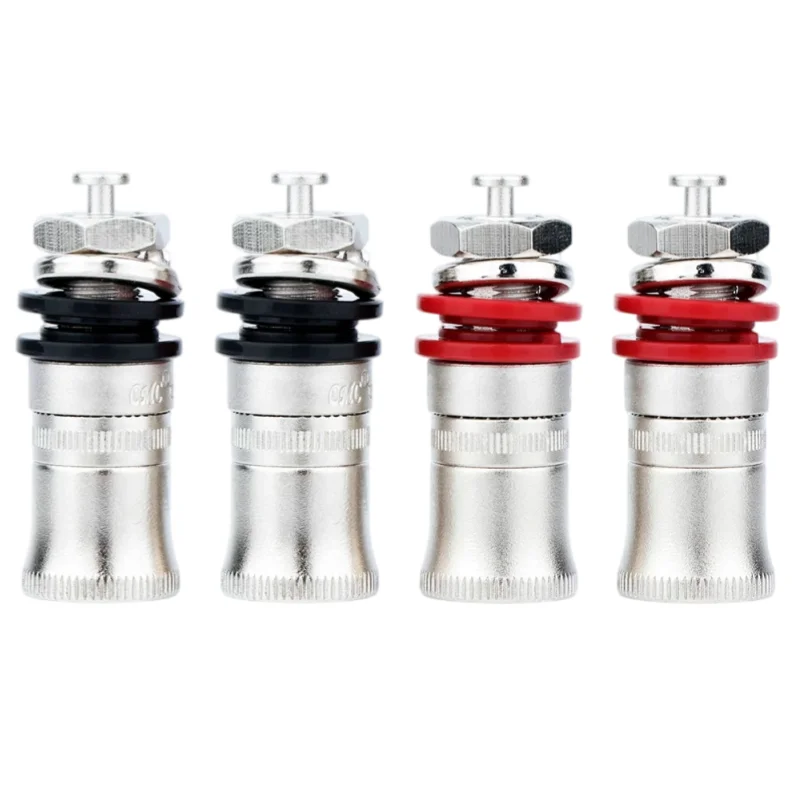 4PCS CMC 868S Pure Copper Nitride Plating Speaker Speaker Amplifier Connection Terminals Audio Power Amplifier Audio Socket plug