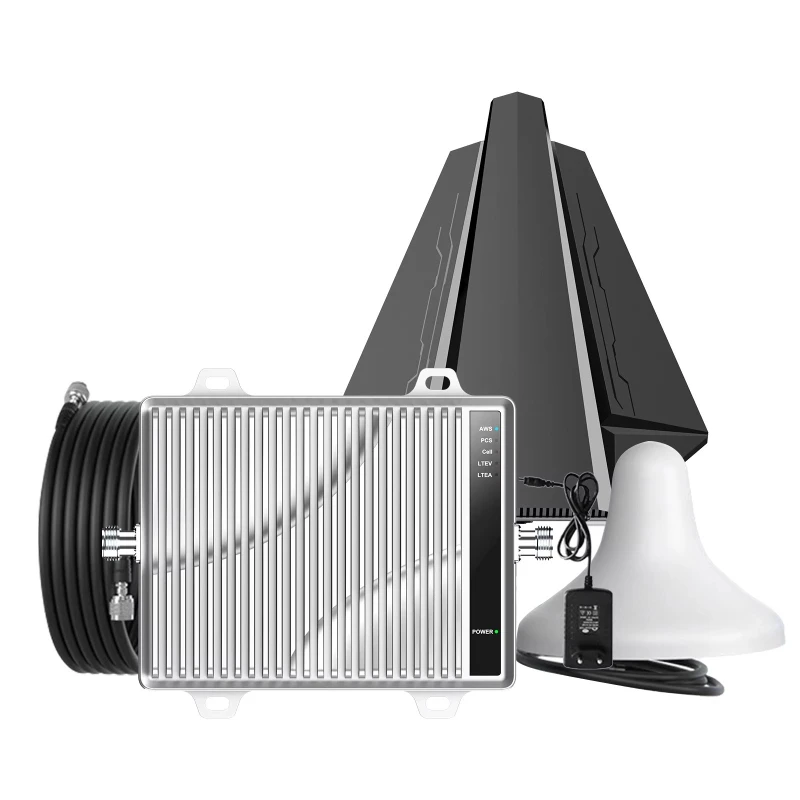 Five-band mobile signal booster repeater new design 700 850 1700 1900 2600 MHz amplifier for 4G and 5G networks