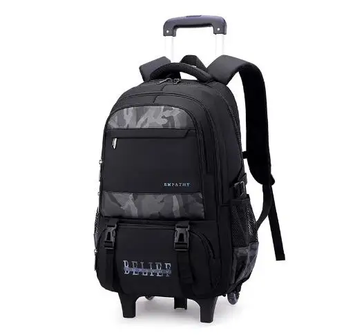 17 inch School Wheeled Backpack School Trolley Bag for boys kids Children Rolling Luggage Backpack With Cart Satchel with Wheels