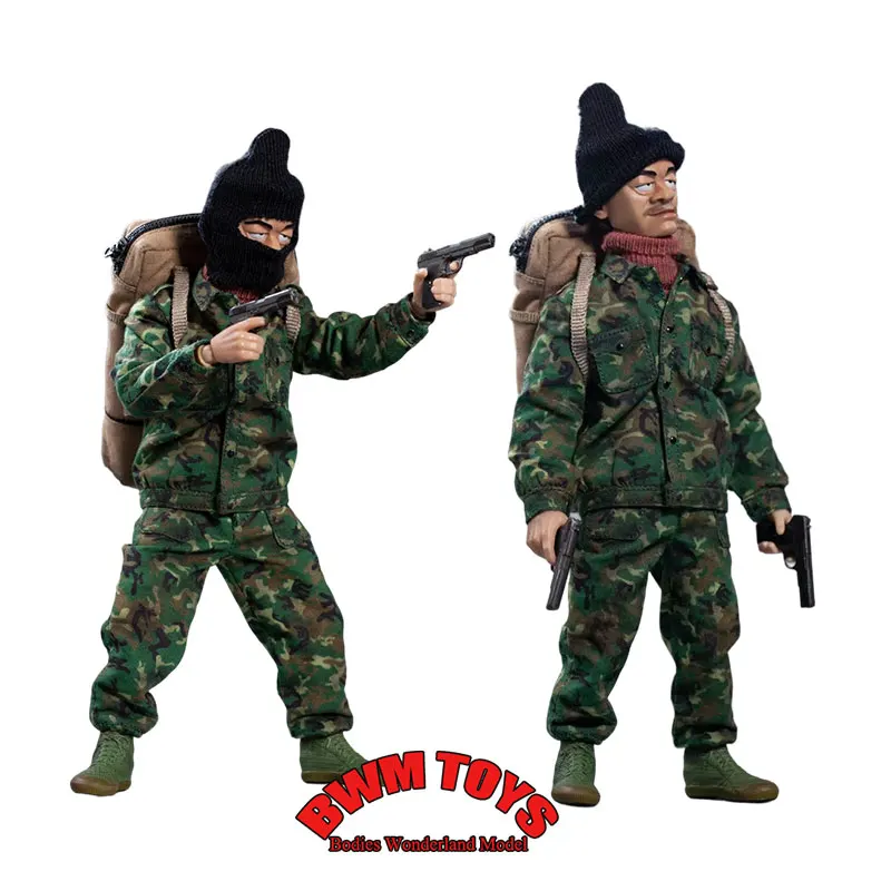 

BOBTOYS CJH-008 1/12 Scale Jianghu Adventure Anime Series Male Soldier Double Gun Li Tianbao 6'' Action Figure Doll Collection