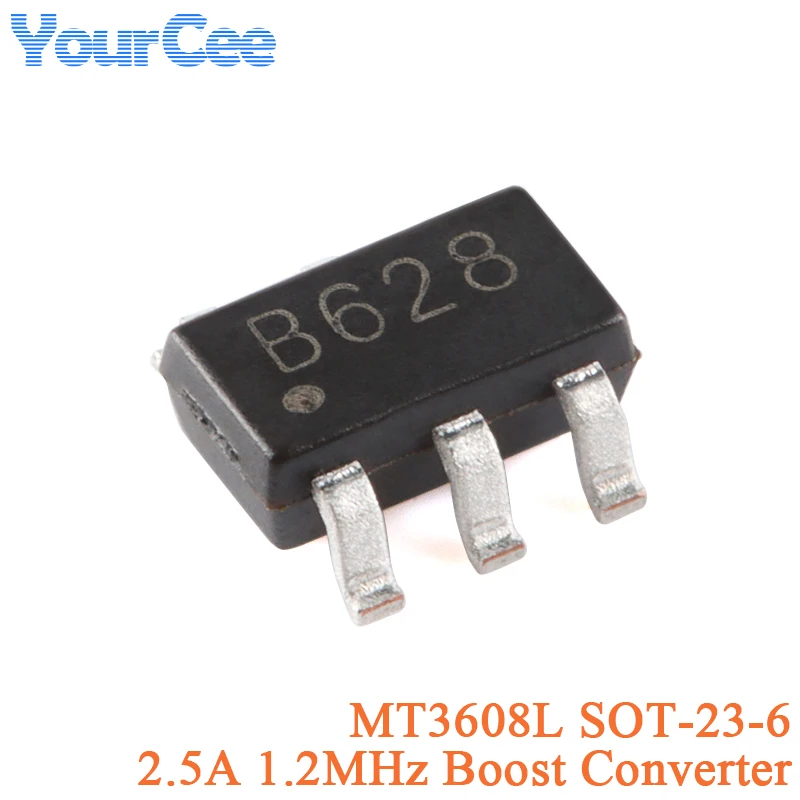 50 pz/10 pz MT3608L SOT-23-6 MT3608 FM3608 3608 B628 SOT23-6 2.5A Ad Alta Efficienza 1.2 MHz Modalità Corrente Boost Convertitore IC Chip