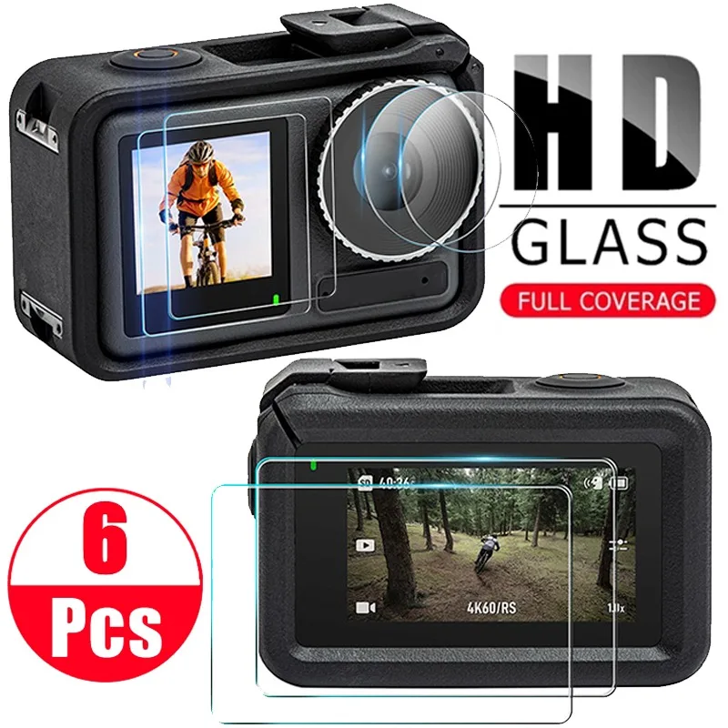 Tempered Glass Flim for DJI Osmo Action 3 4 Front Rear Screen Protector Lens Protective Flim Sports Video Camera Accessories