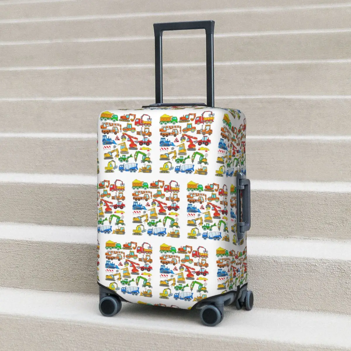 

Excavator Design For Kids Suitcase Cover Protection Elastic Travel Luggage Protector Covers for 18-32 Inch