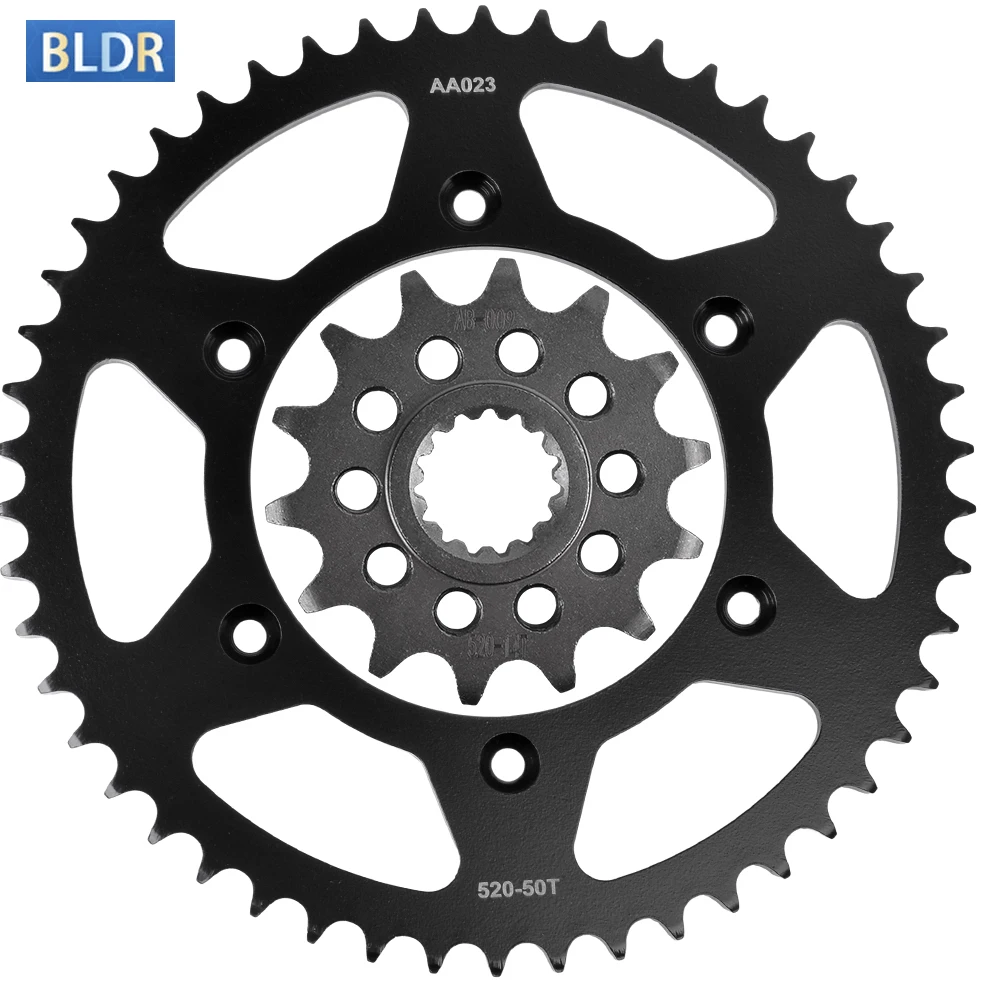 

520 14T 50T Front Rear Sprocket Kit for Husgvarna 125 250 300 450 501 TE 250 TC 350 FX for Gas Gas 300 EC for Husaberg FE250