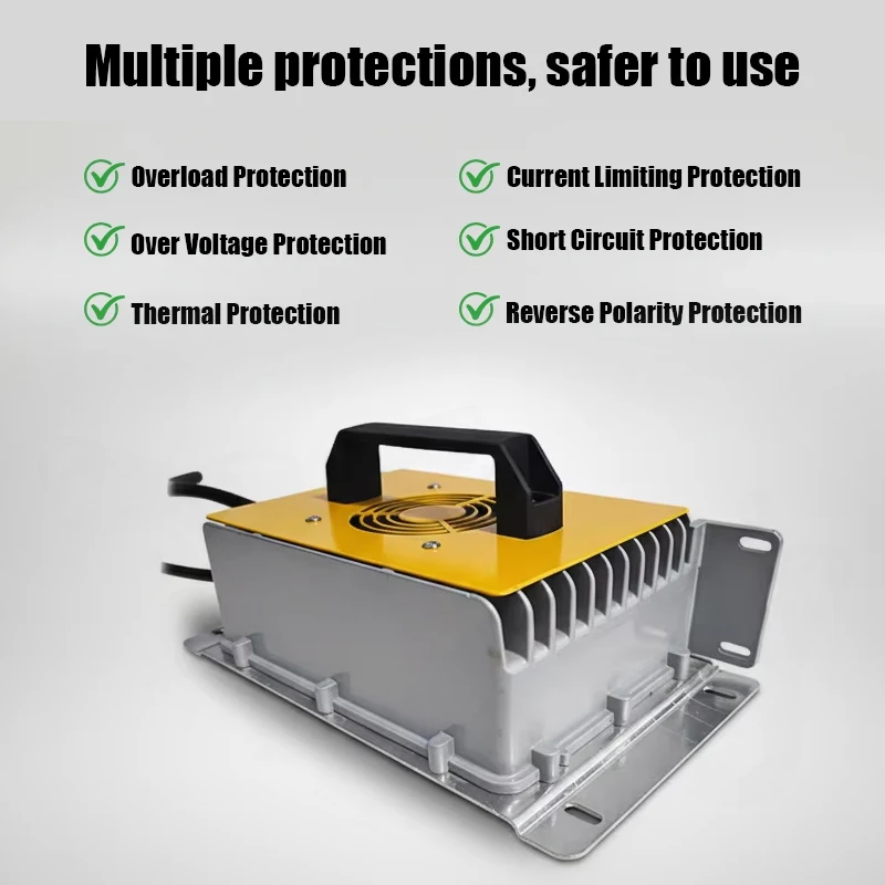 Factory Direct Sel Customized Professional Portable Battery Charger 48V 30A Waterproof AC Input Automatic DC Golf Cart EU/US view 3