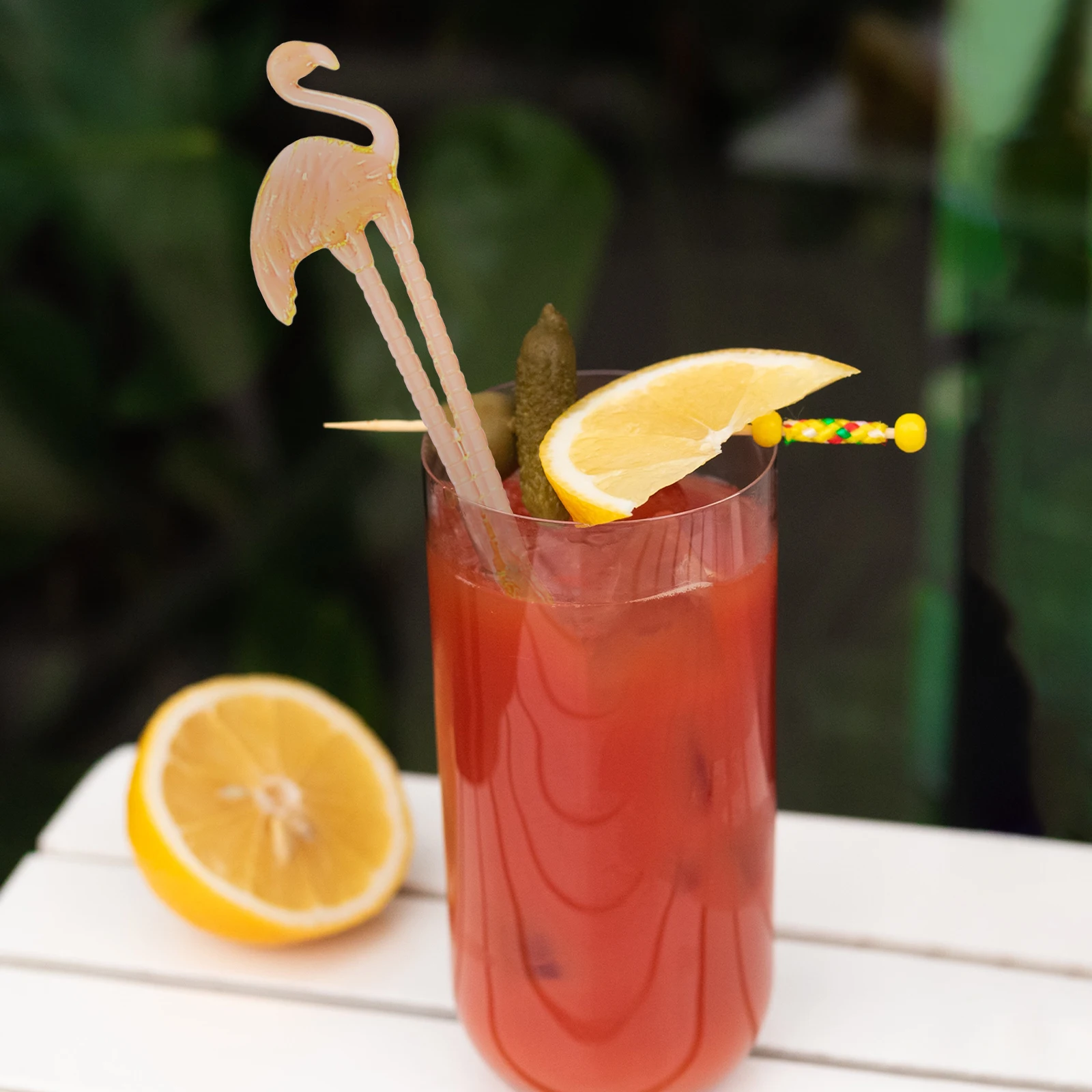

Cocktail Straw Party Supplies Disposable Picks Stirrers Flamingo Umbrella Birthday Accessories Paper Tableware Bar Tools Kitchen