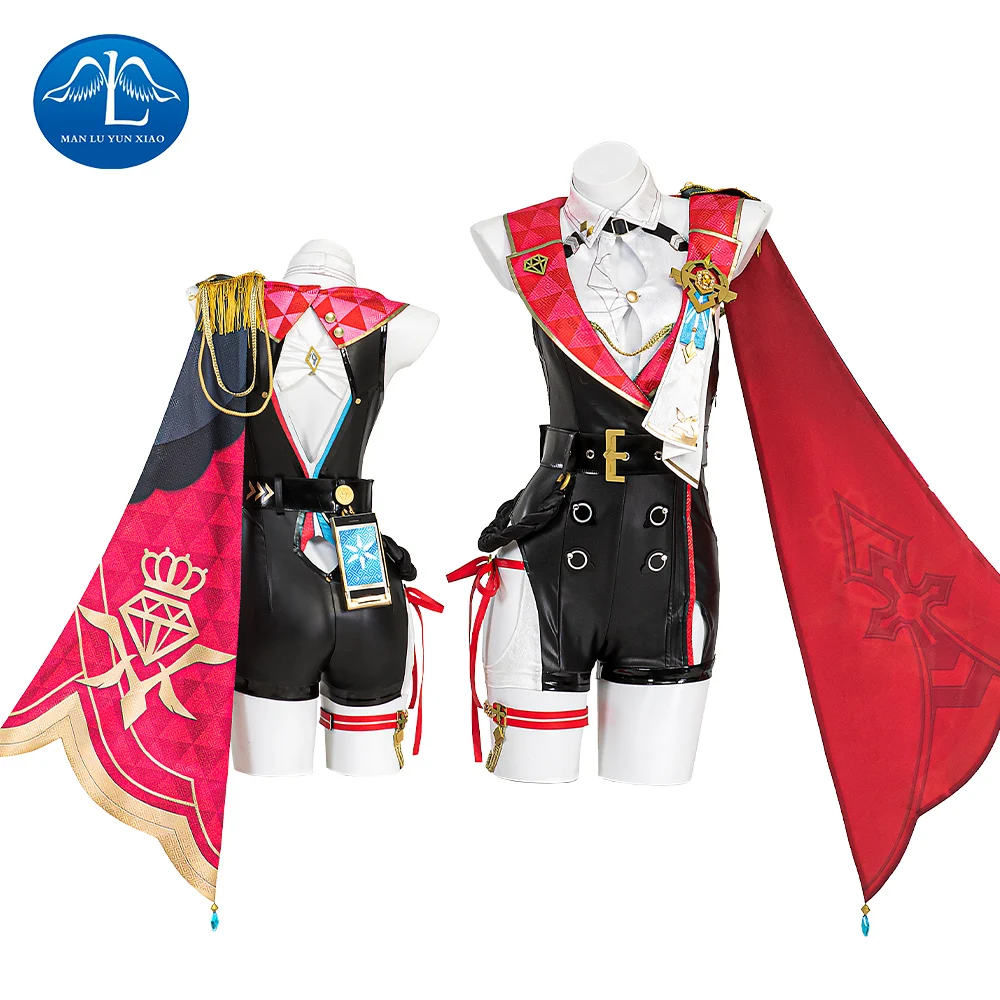 

Honkai Star Rail Topaz Cosplay Custom Red and Black Jumpsuit Anime Game Halloween Party Zentai Suit Customs For Women