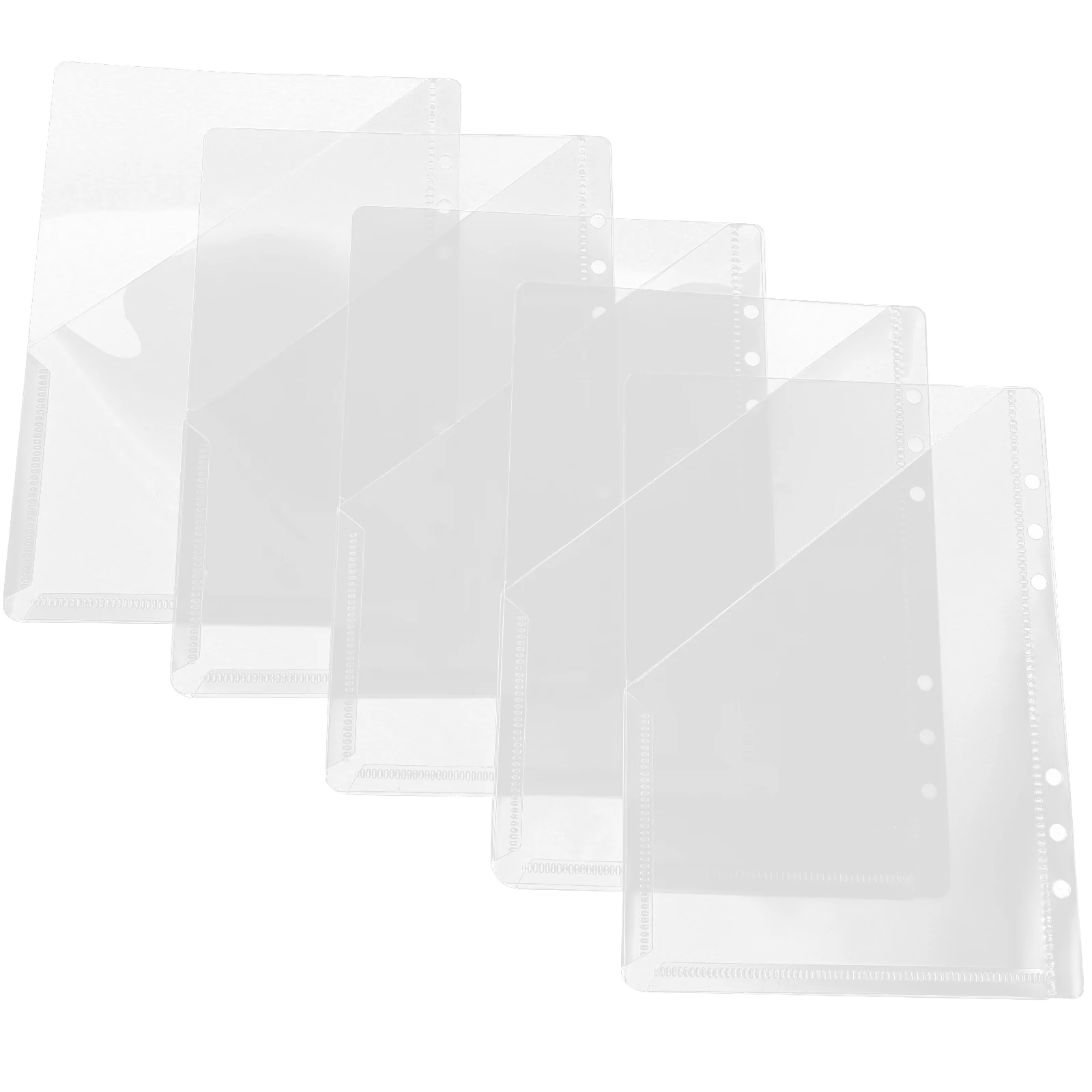 

5 Pcs Documents Binder Inner Pocket Folders Protective Clear Pages for Office School Supplies Wear Resistant File Holders Loose