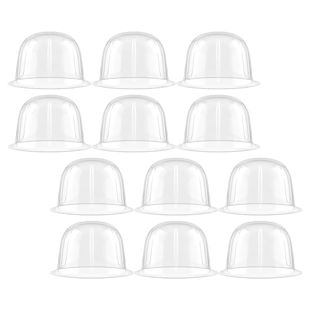 

12pcs Round Head Hat Holder Plastic Inserts 55cm Head Circumference Baseball Cap Stand Display Lightweight Compact Size Storage