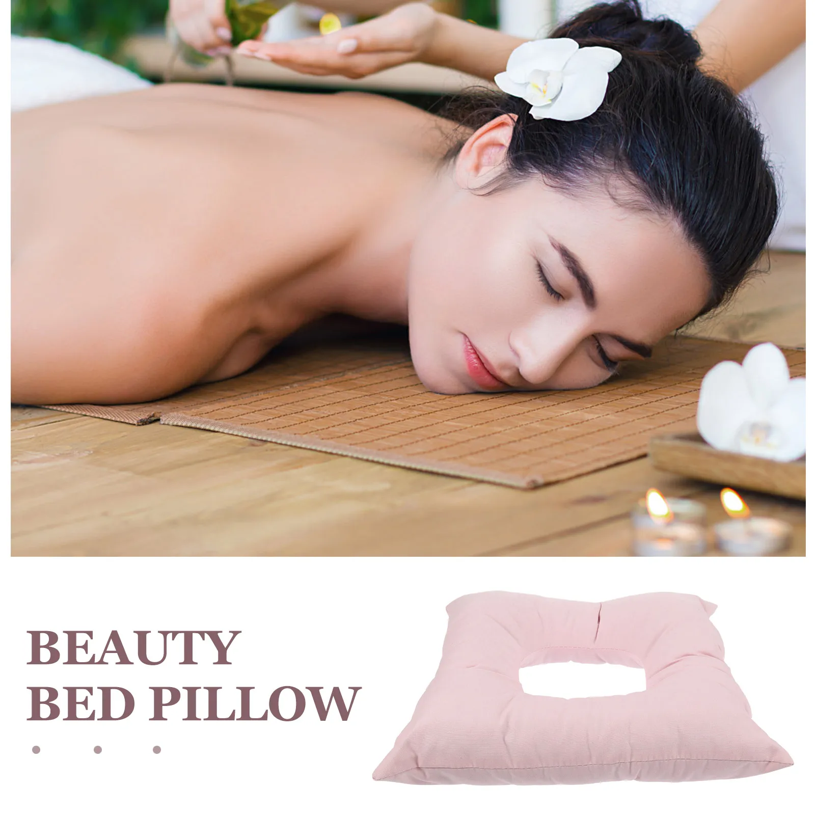 

Подушка для лица для салона, эргономичный дизайн, мягкий хлопковый материал, подходит для салонов красоты и спа-салонов, массажная подушка для спа-салона