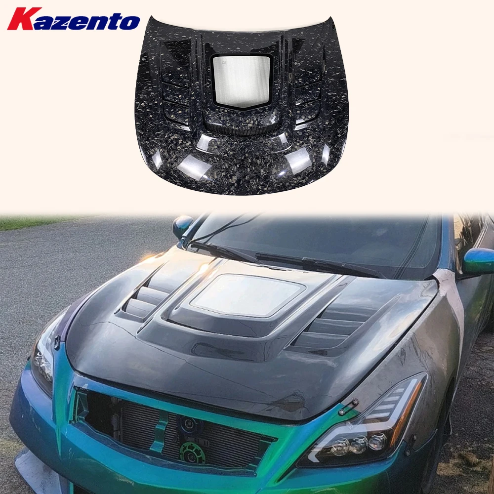 

Для Infiniti G37 2-дверный купе 08-13 Передний капот из кованого углеродного прозрачного стекла с вентиляцией (перевозка океана выгодно, добро пожаловать в роскошь)