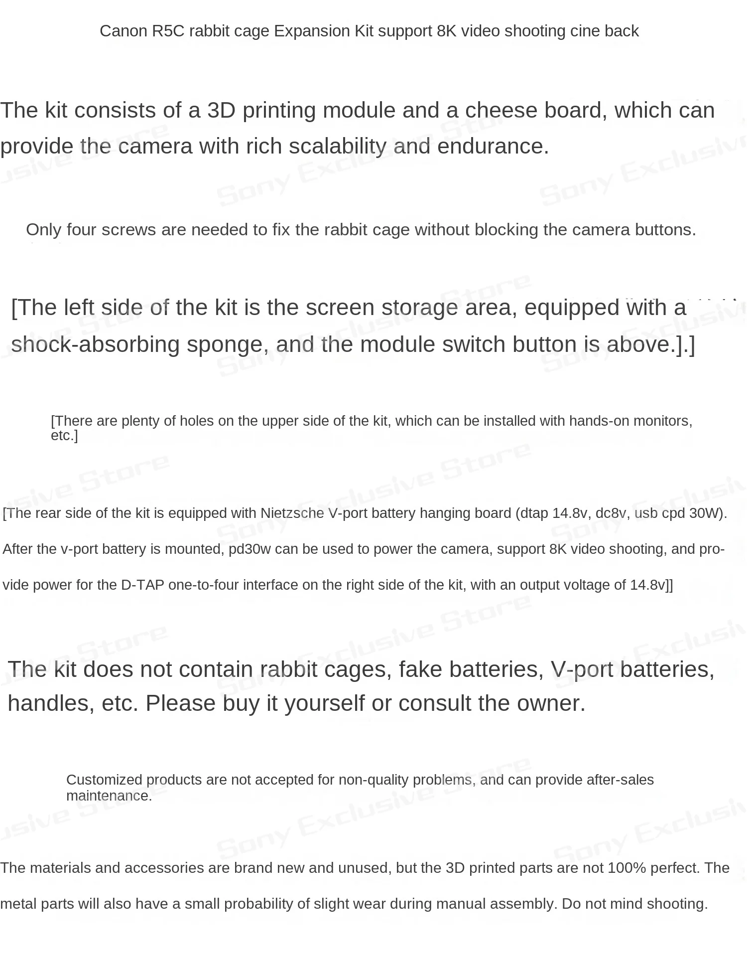 For Canon R5C Rabbit Cage Expansion Module Cineback Same Model