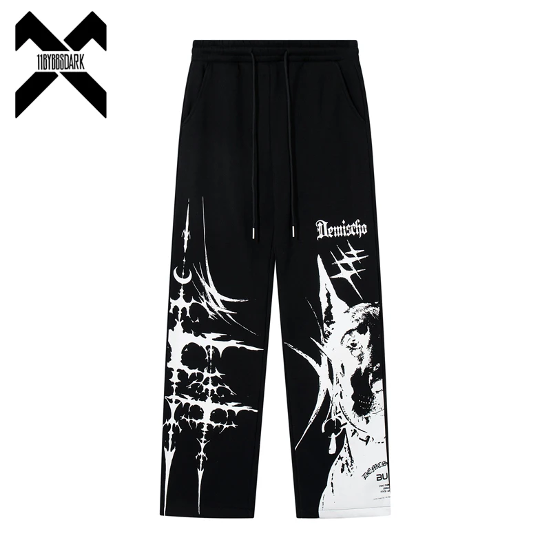 

Спортивные брюки унисекс для хип-хопа 2026 с уникальным принтом, прямые, на флисовой подкладке, повседневные, в стиле стритвир