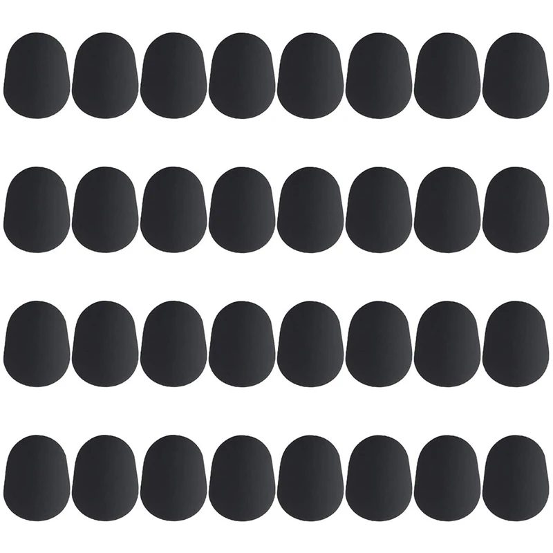 32 Pcs Mouthpiece Cushion 0.8 mm Mouthpiece Patches for Alto and Tenor Saxophone and Clarinet, Black