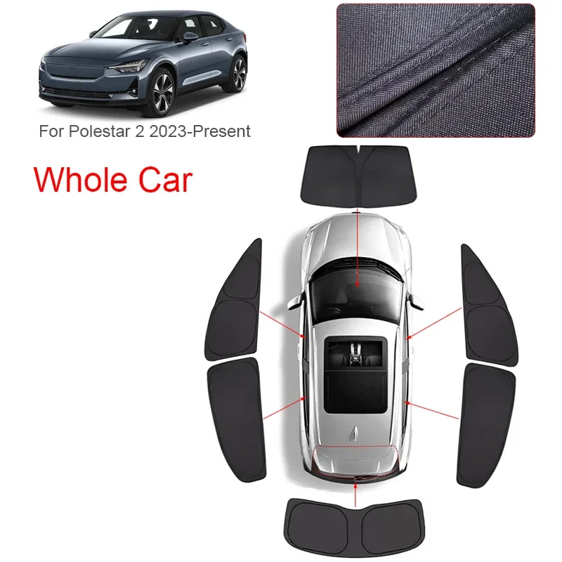 

Автомобильный солнцезащитный экран для окон POLESTAR 2 (2023-н.в.), черный, с защитой от УФ-излучения и теплоизоляцией, аксессуар для интерьера автомобиля