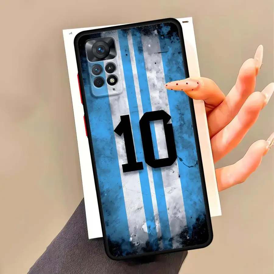 Xiaomi Redmi Note 10S 7 11S 13 14 12 ProPlus 8T 8 9 10 11 Pro 12s 9S TPUカバー 14 Pro+用 クールなフットボールナンバーケース