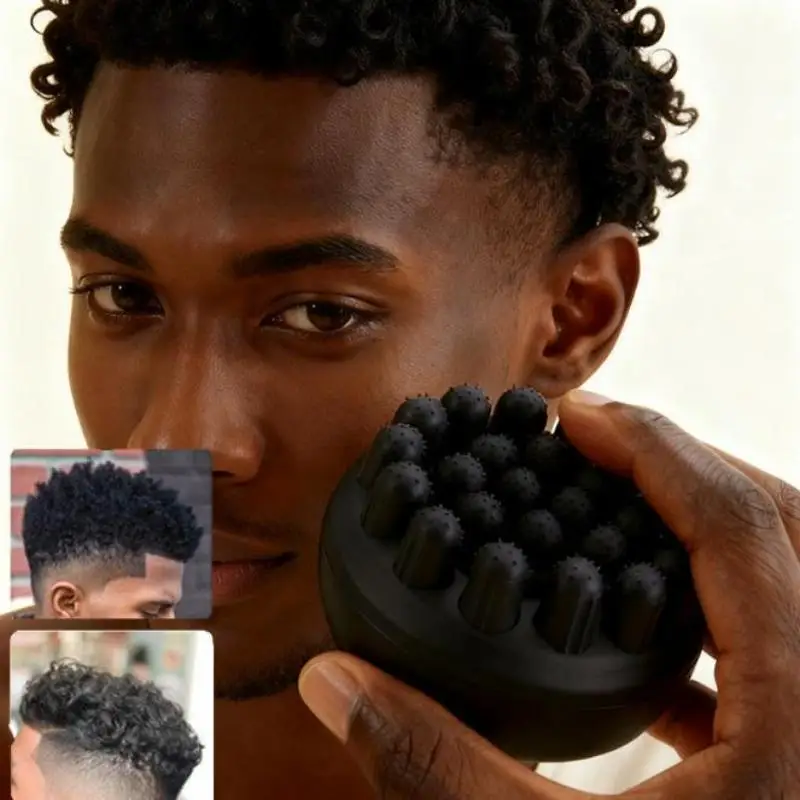 

1Pcs Professional Hair Styling Rubber Washable Afro Curl Sponge Hair Coil Wave Dreadlock Fork Comb Edge Brush Tools Salon