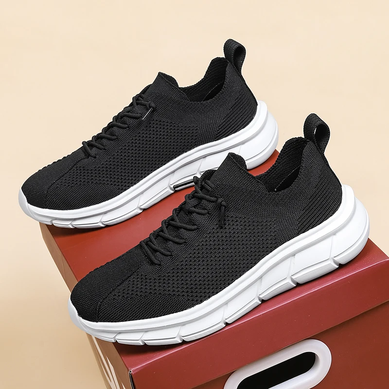 Men Running Shoes Low Top Casual Shoes Women Men Sneakers Outdoor Breathable Sock Shoes Cushioning Mesh Slip on Size 36-46