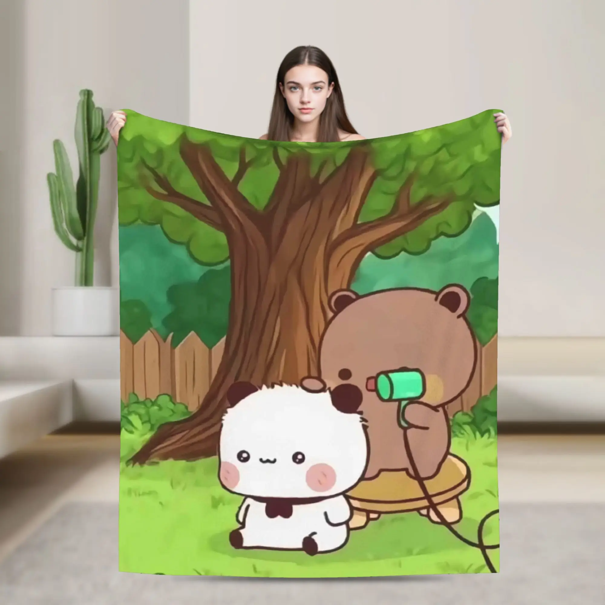 Bubu & Dudu Blanket Quality Warm Soft  Throw Blanket Winter Children Couch Chair Sofa Bed Fluffy Bedspread