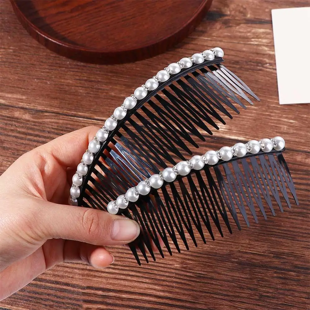 Copricapo geometrico per ragazze strass fascia per capelli con perle pettine per capelli da donna fermagli per capelli in cristallo Clip per frangia da ragazza mollette coreane