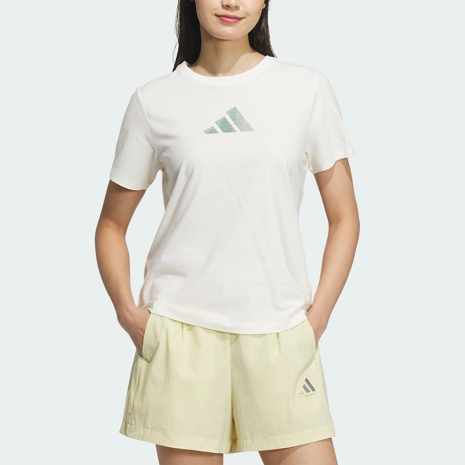 

Оригинальная летняя женская дышащая футболка Adidas для фитнеса на открытом воздухе JM8803