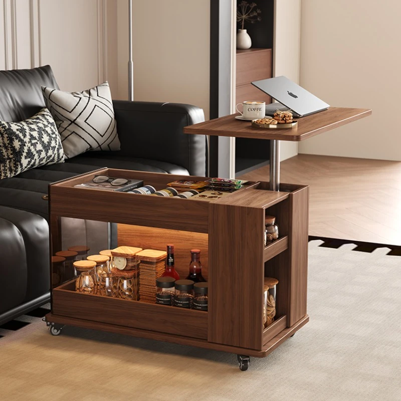 

Small apartment mobile coffee table high-end balcony small tea table living room home