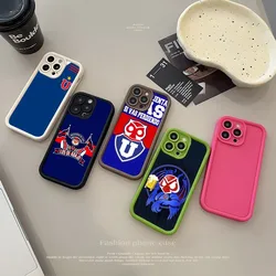 Chile University Logo Phone Case Simple Solid Color Matte Silicone Case For IPhone 15 14 13 12 11 Pro Max Plus Soft Couple