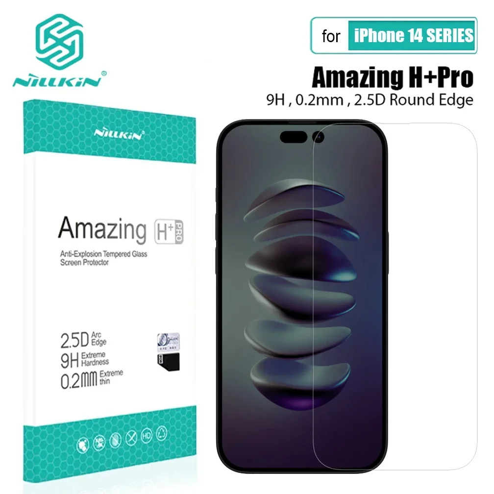 Nillkin for iPhone 15 14 Plus 13 12 11 Pro X XS Max XR Glass H+ Pro Tempered Glass Screen Protector For iPhone 7 8 Plus SE 2020