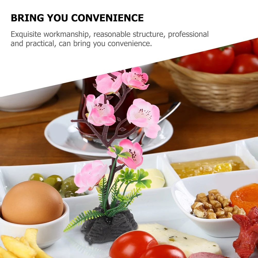 

2pcs Decorative Artificial Plants Grass for Sushi Dish Cold Plate Decoration Home Hotel Party Use Exquisite Lightweight Plastic