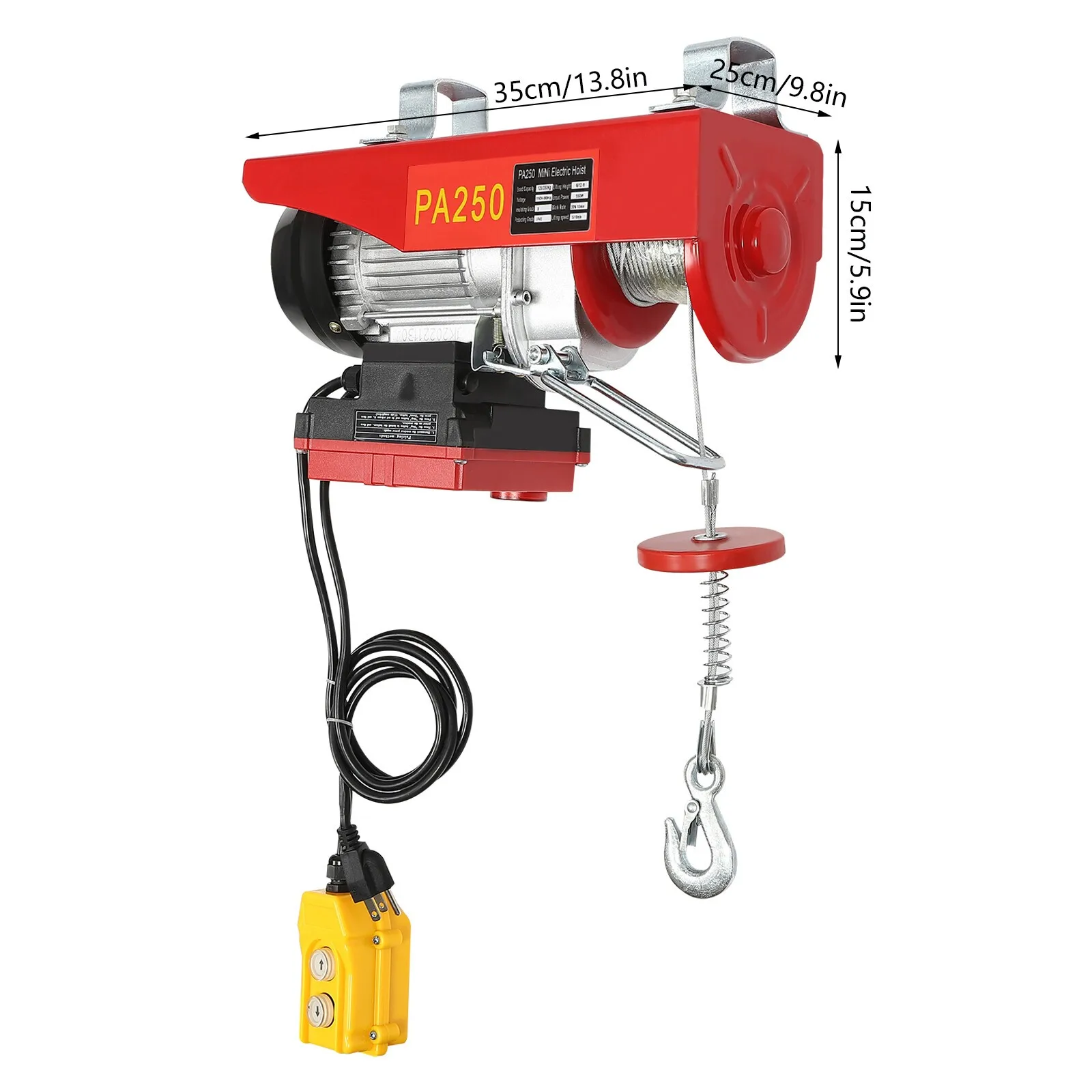

For Heavy-Duty 110V Electric Hoist Winch With Wireless Remote Control – 550LBS Lifting Capacity