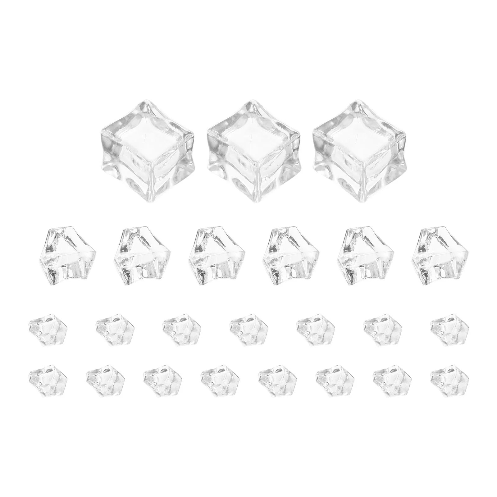 48 Pcs Simulation Ice Crushing Cubes for Decoration Imitation Pretend Crystal Rocks Fake Photo Props Reusable Artificial