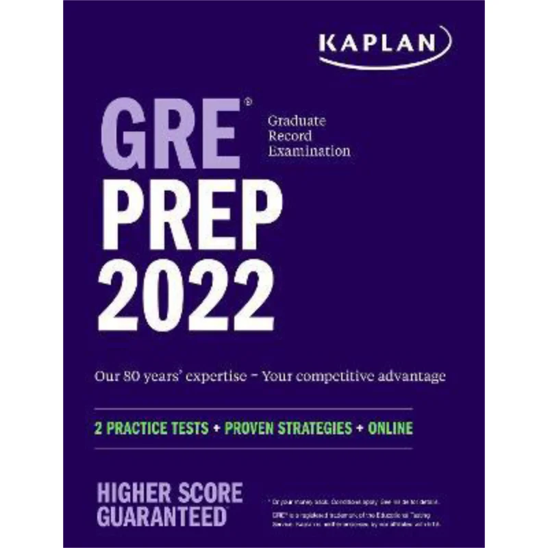

GRE Prep 2022 2 Practice Tests Proven Strategies Online Kaplan Test Prep Kaplan Publishing 9781506277165 Book