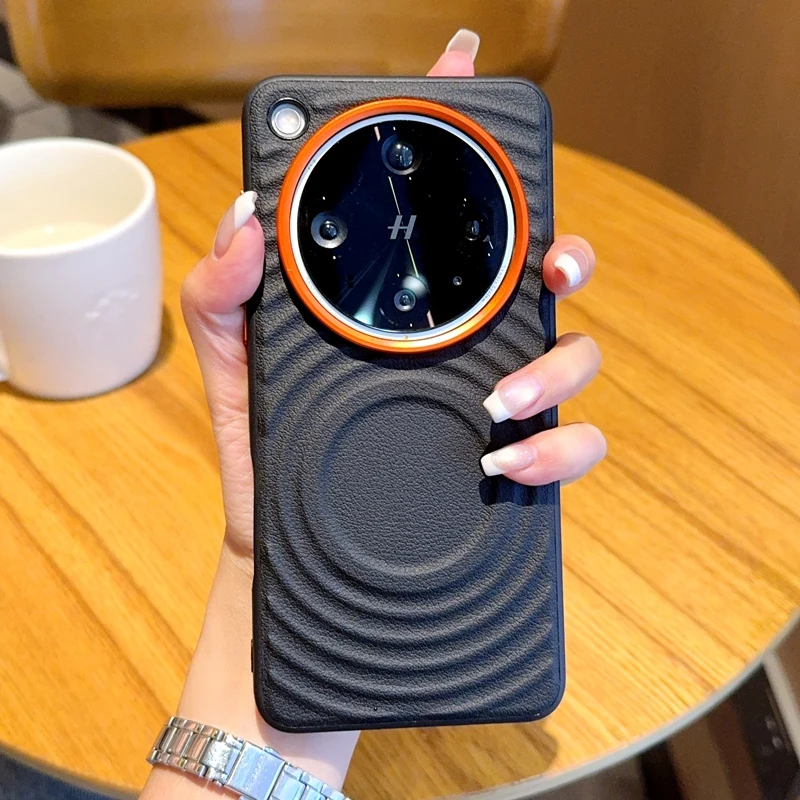 

Case For OPPO Reno 15 Pro Max Find X8 Ultra X8S Plus X9 Pro Ultra Magnetic Luxury Leather Skin Phone Case With Alloy Lens