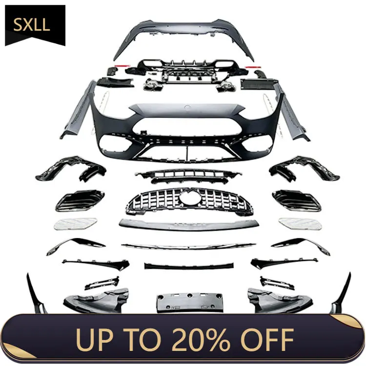 

Class C W206 2021 + Hot Sale C63 P Style Auto Parts Lip Grille Front Bumper Body Kit