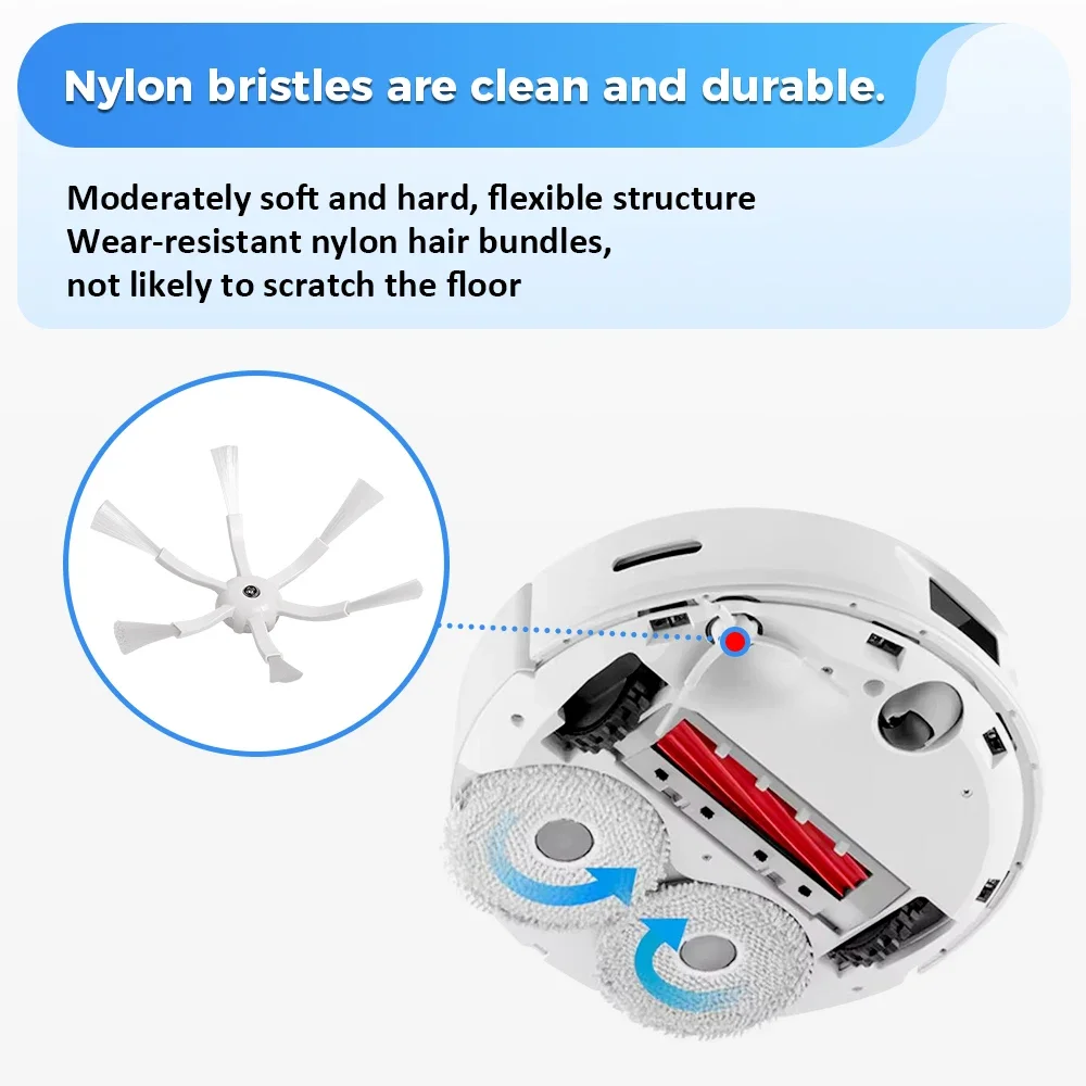 Боковая щетка для пылесоса Xiaomi 1s Roborock S50 S51 S5 S55 S6 S60 S6 Pure S6 MaxV S5 Max E25 E35 Аксессуары для роботов-пылесосов