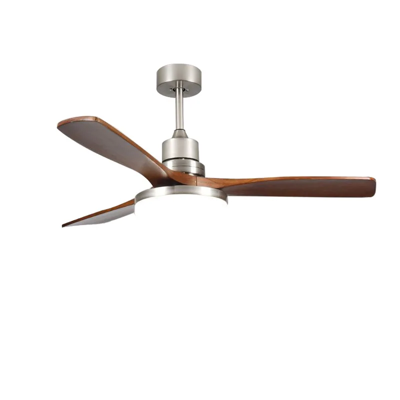 

Solid wood living room dining room fan light intelligent frequency conversion fan light bedroom headlight