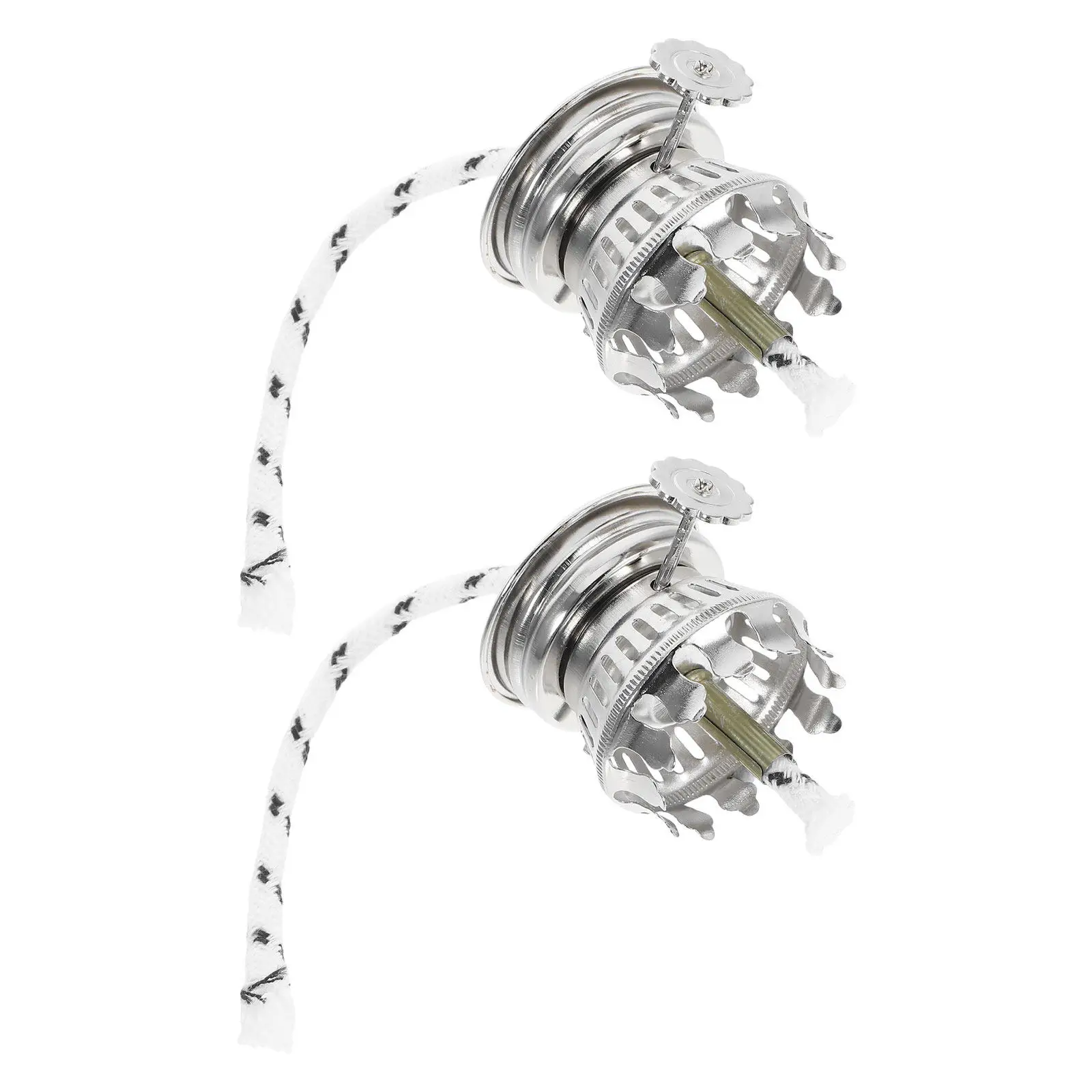 2pcs Burner: Vintage Oil Lamp Wick Replacement With Leak-Proof Design For Home Decor Camping Emergency Iron Cotton Lamp