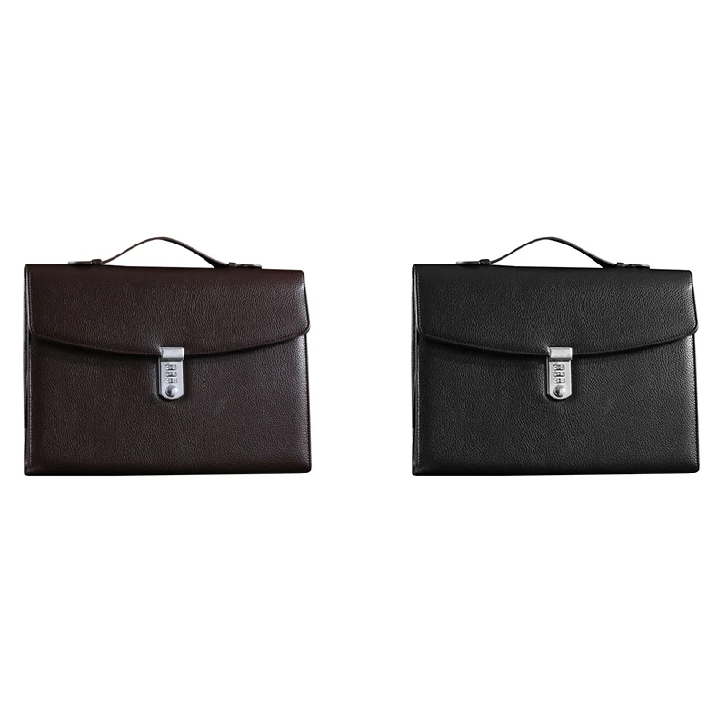 Office Business Briefcase With Combination Lock High Capacity Document Handbag For Business Office Meeting