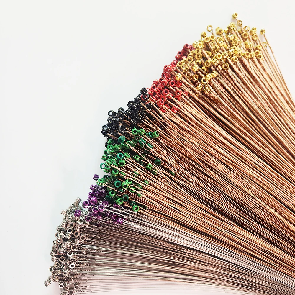 حزمة كبيرة (1000 مجموعة) أوتار جيتار صوتي من البرونز الفوسفور الفاخر، مقاس 1253، مطلية بالنانو لمتانة معززة