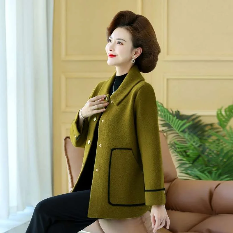 

Новая вязаная блузка для женщин среднего возраста в западном стиле, осенняя одежда, кардиган из шелковистого полиэстера, весна-лето-осень