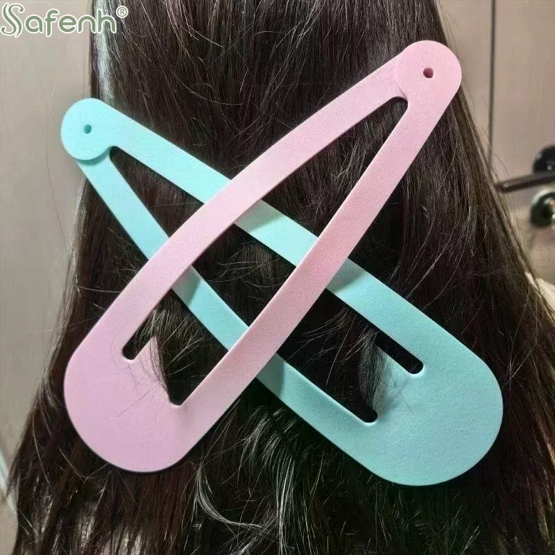 女性女の子写真撮影用小道具 28cm 特大 BB ヘアクリップ ソリッドカラー クリエイティブスタジオスタイリング用 1