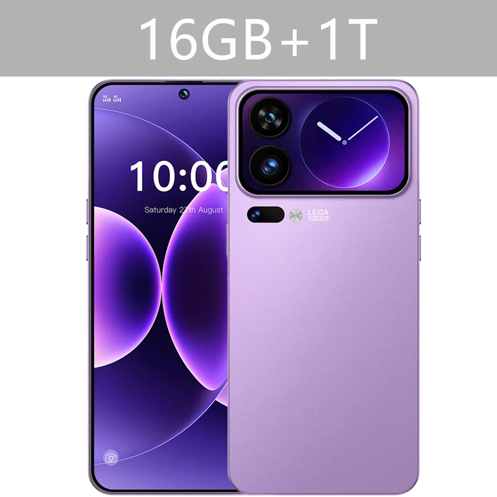 Nieuwe M17 Pro Max Mobiele Telefoons in Liquidatie 7.3HD Scherm Voordelige 5G Dual SIM Telefoons 7800mAh Android 15 Smartphone
