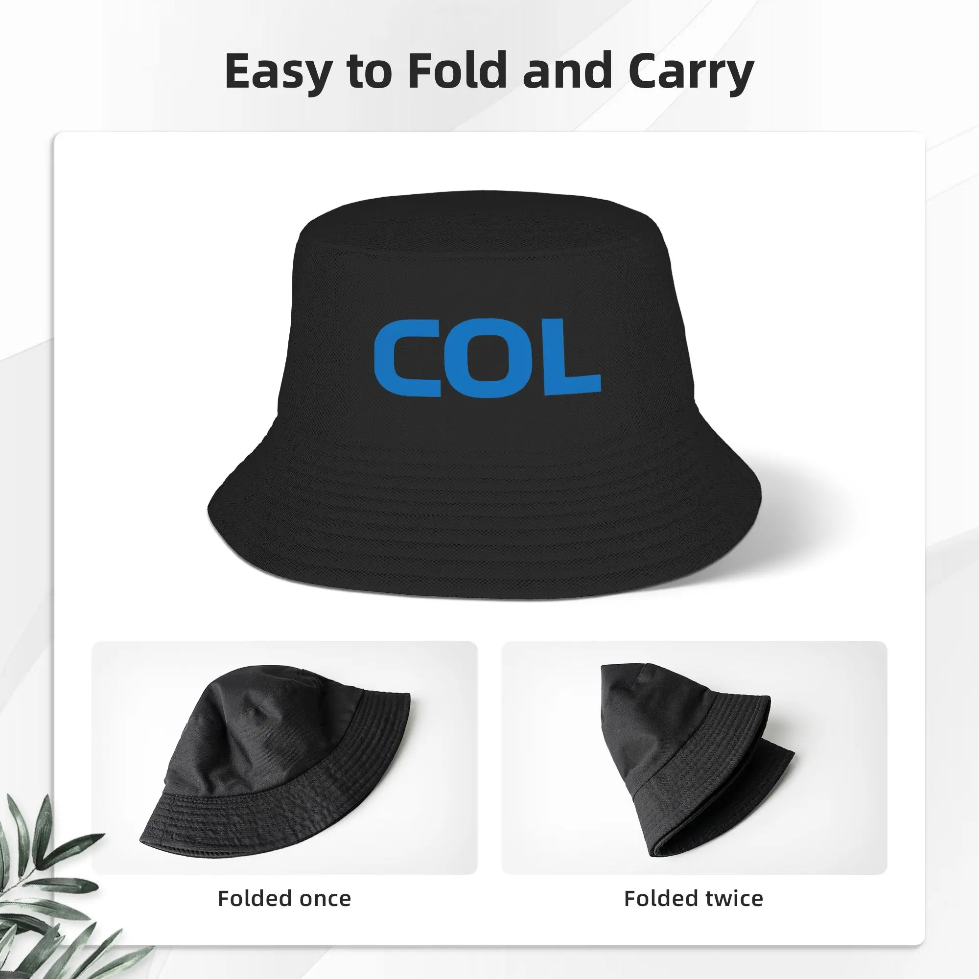 Franco Colapinto  Bucket Hat COL Initials Alpine Blue Fisherman Caps Personality Sunscreen Hats For Men Women Korean Cap