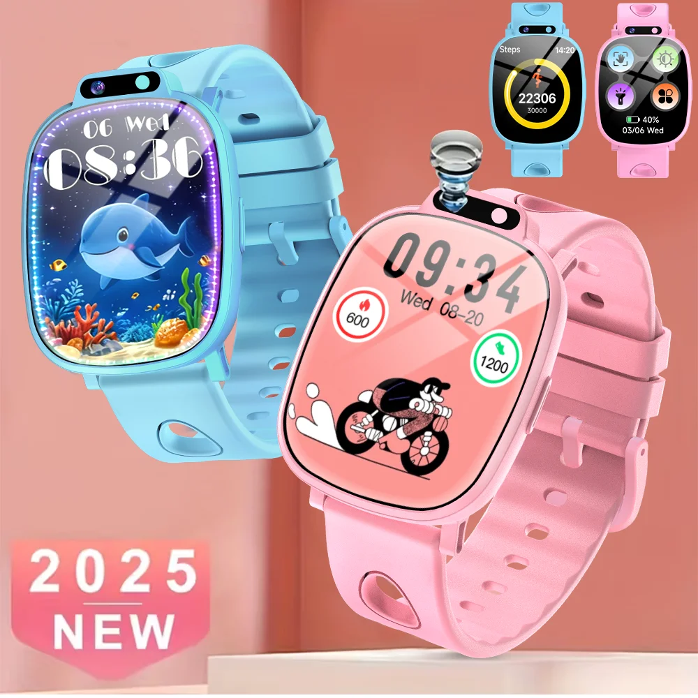 LAXASFIT Children's Smartwatch 1.88inch HD Display Photo Album Watch Faces Educational Fun Games Alarm Reminders  Boys and Girls