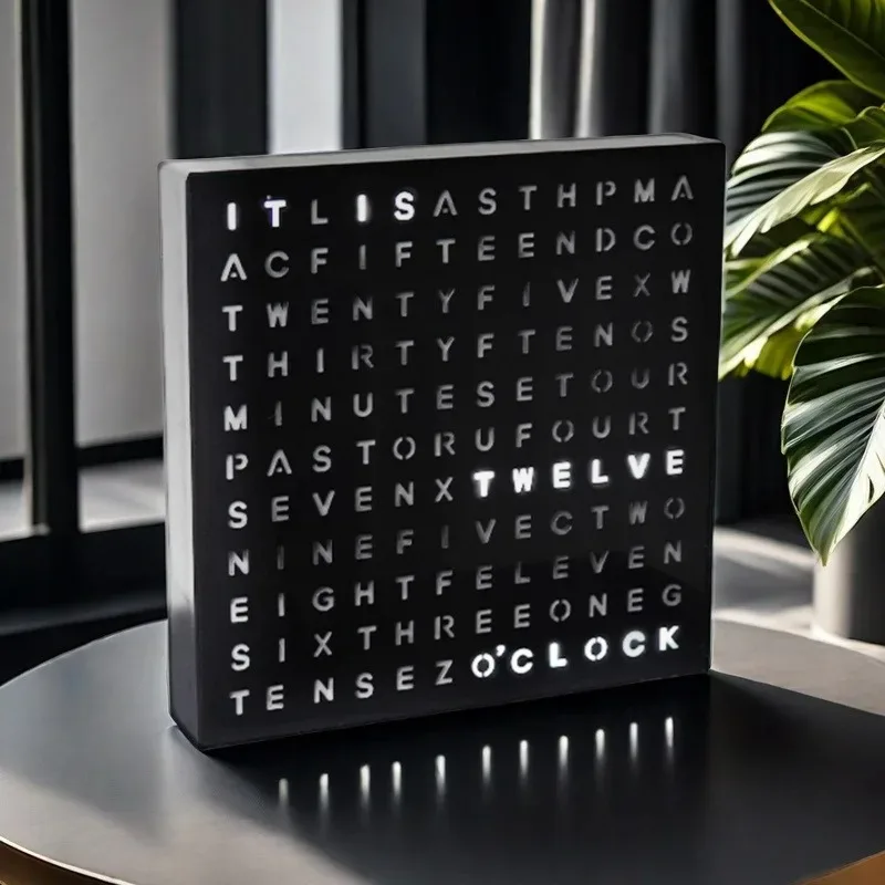 Fashionable Desktop Ornaments, Timed Lightbox, Electronic Lightbox, English Clock, LED Alphabet, Creative Gift