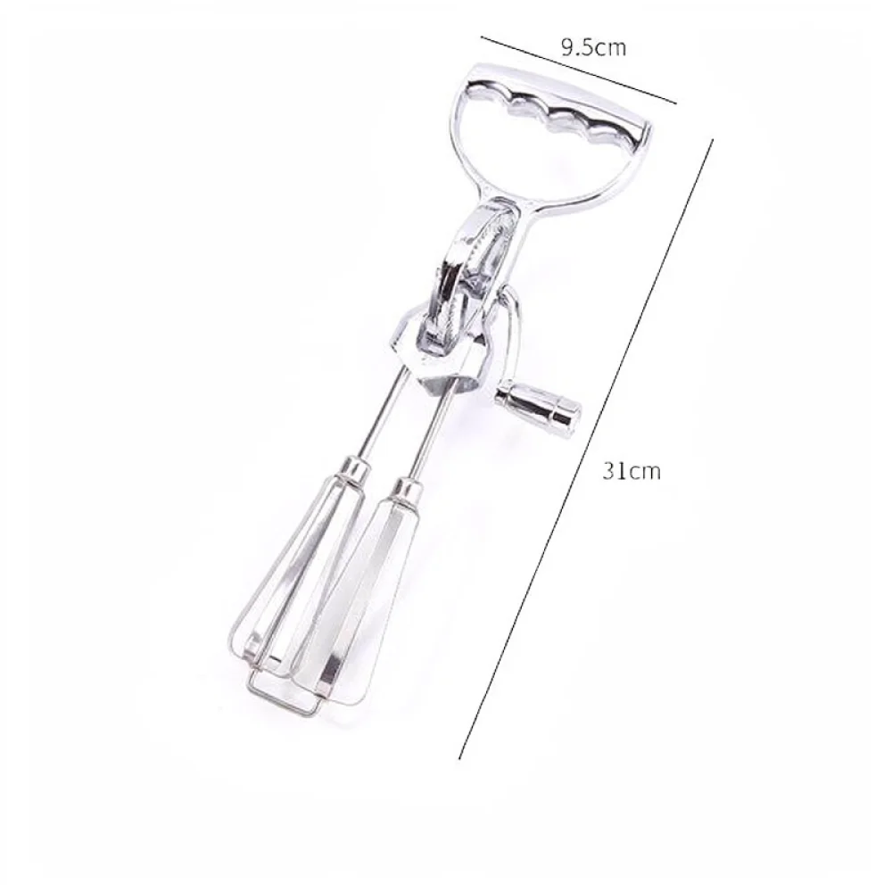 Manual Hand Crank Egg Whisk Kitchen Baking Tool For Whipping Cream Cake Batter Double Wheel Stirring Kitchen Equipment