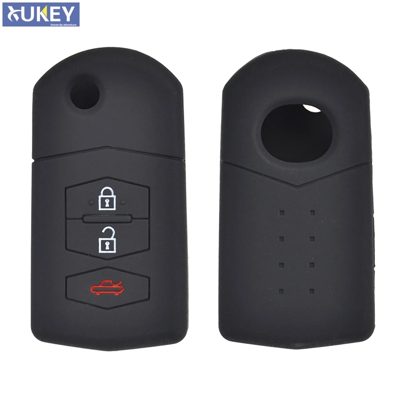 3 Button Silicone Car Remote Key Fob Shell Cover Case For Mazda Demio 2 3 5 Mazdaspeed6 M2 M3 M5 M6 CX-5 CX-7 CX-9 RX-8 MX5 MPV
