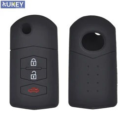 3 Button Silicone Car Remote Key Fob Shell Cover Case For Mazda Demio 2 3 5 Mazdaspeed6 M2 M3 M5 M6 CX-5 CX-7 CX-9 RX-8 MX5 MPV